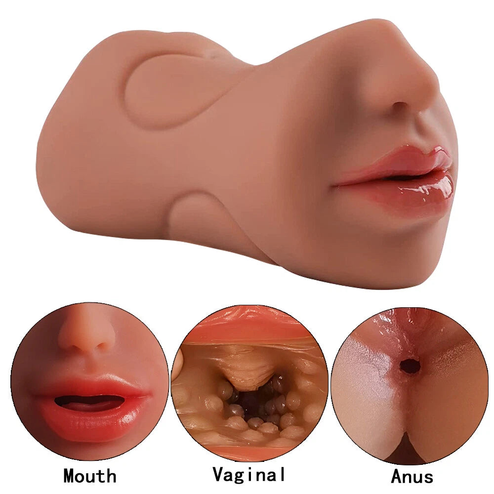 3 in 1 Realistic Skin & Brown Pussy (Mouth+Anal+Vagina)