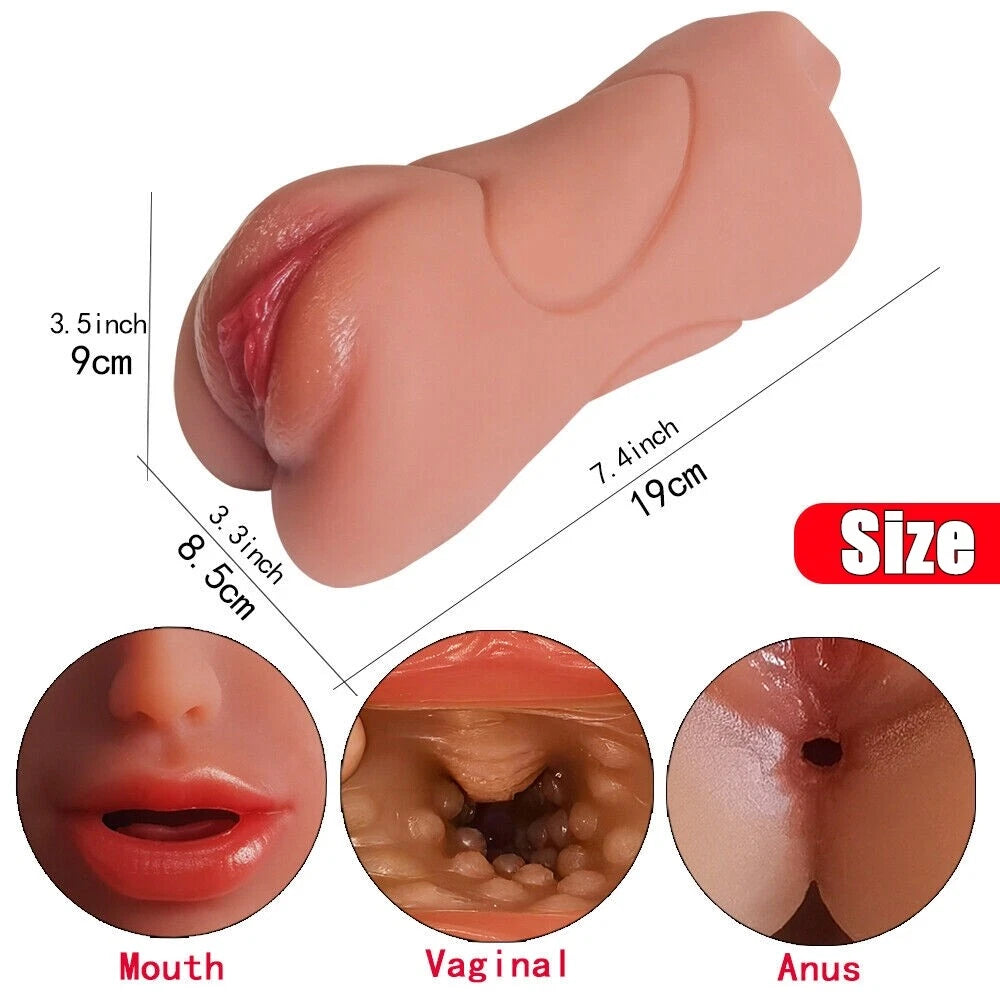 3 in 1 Realistic Skin & Brown Pussy (Mouth+Anal+Vagina)